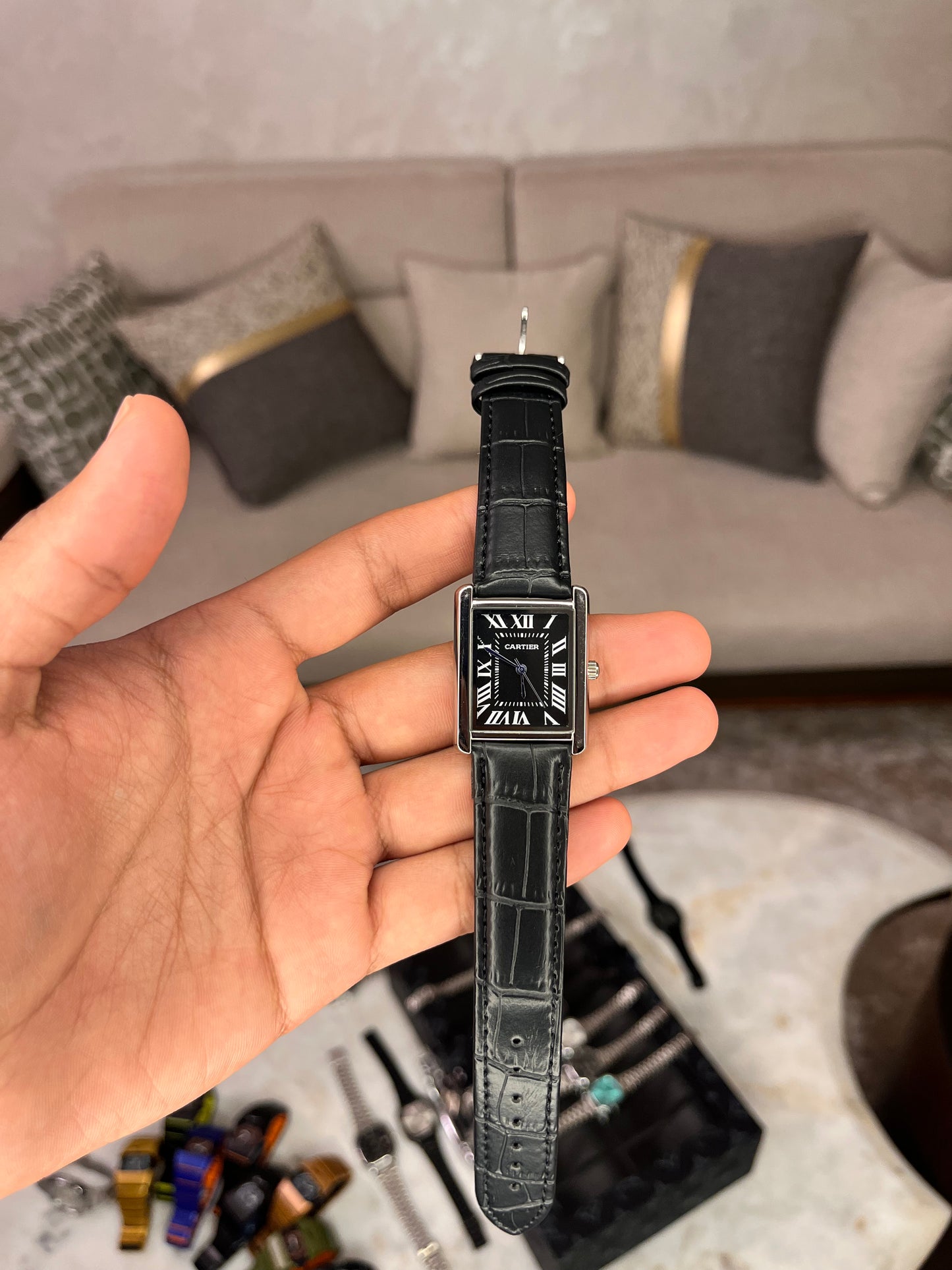 Cartier Tank Black Dial | كارتير تانك