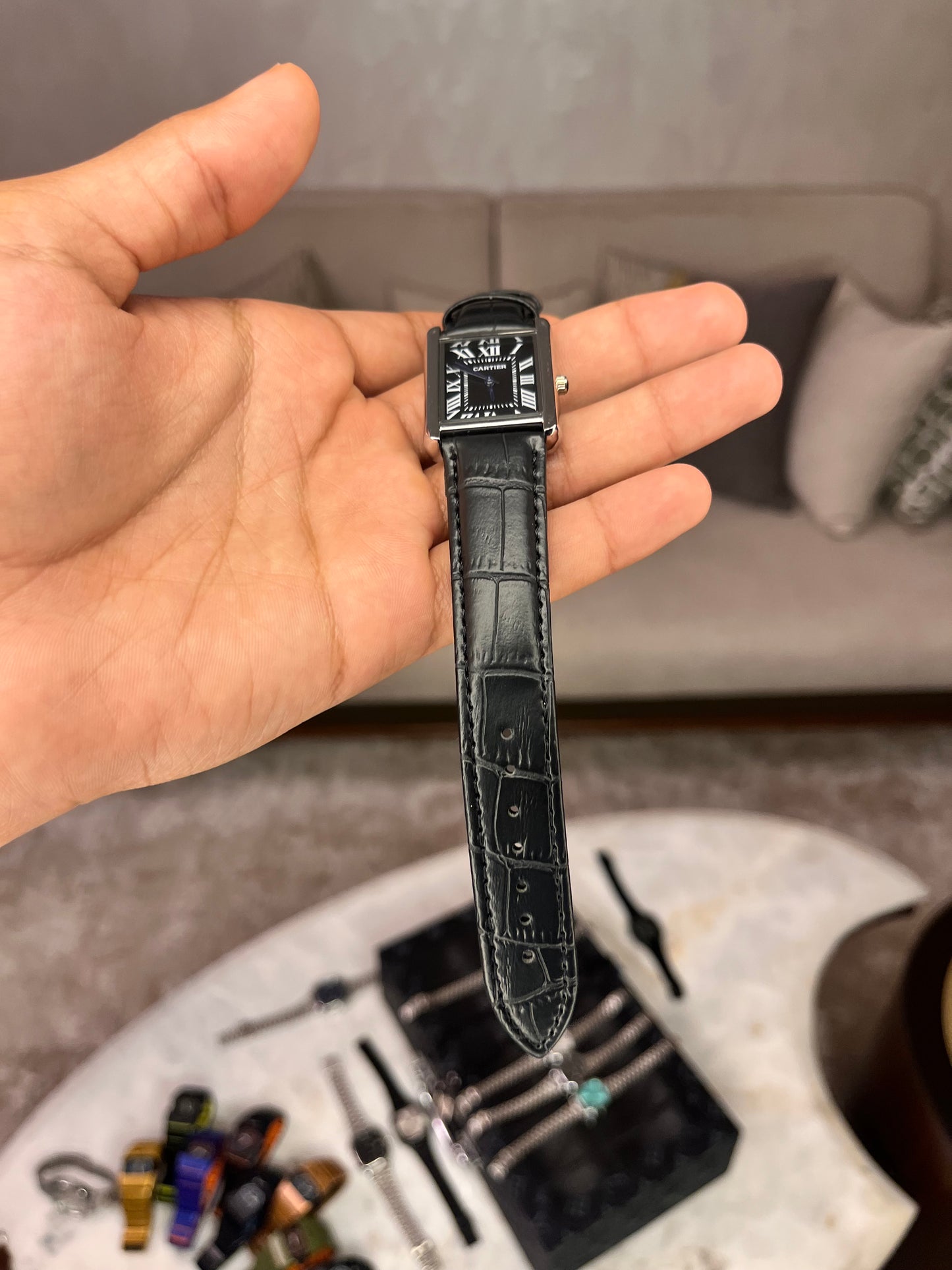 Cartier Tank Black Dial | كارتير تانك